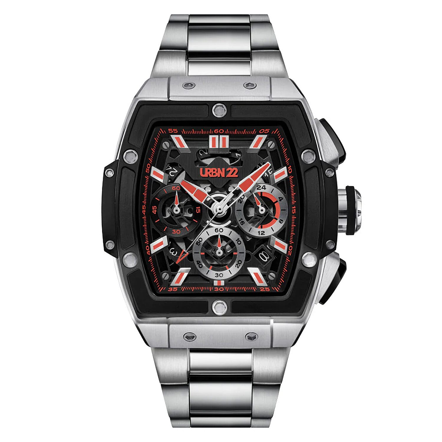Japanese Mens Watch in Stainless Steel - Silver