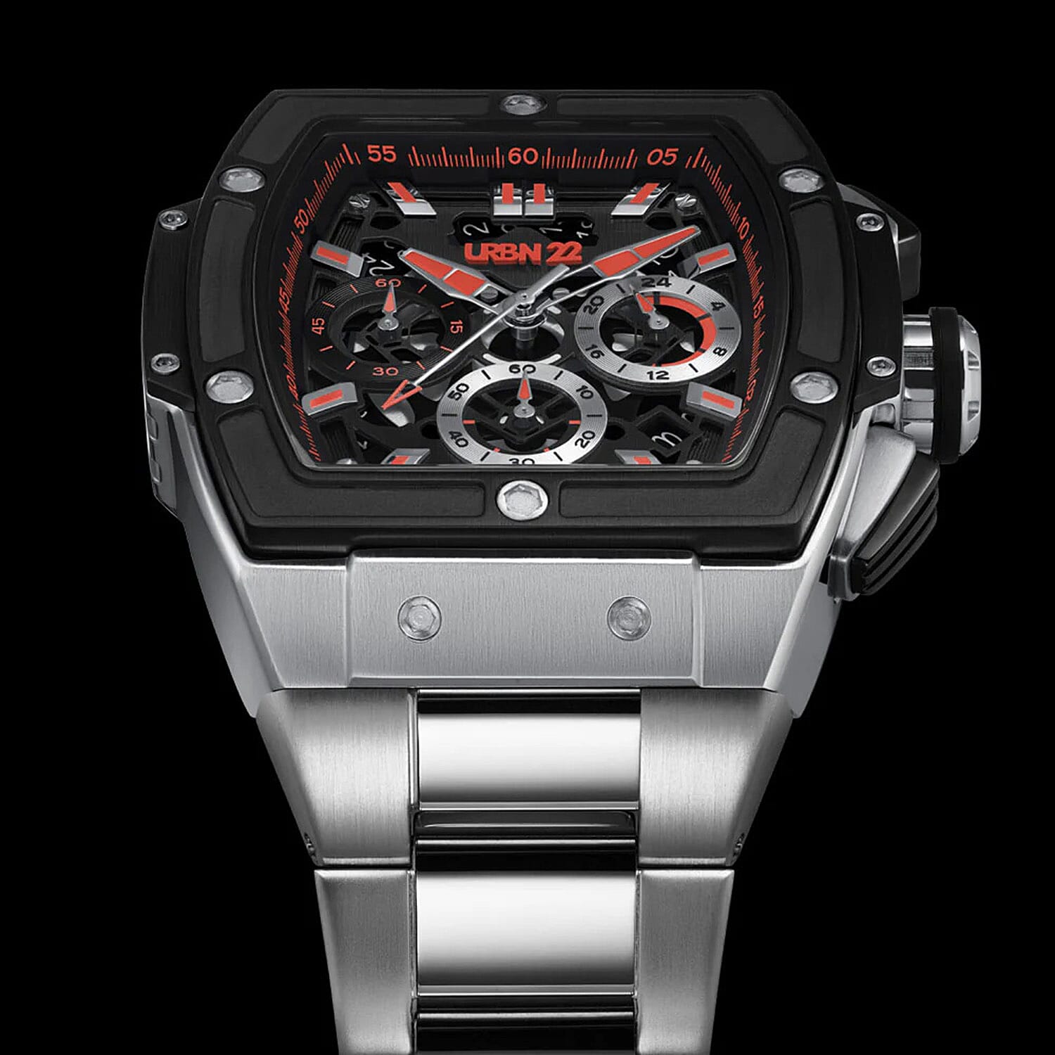 Japanese Mens Watch in Stainless Steel - Silver