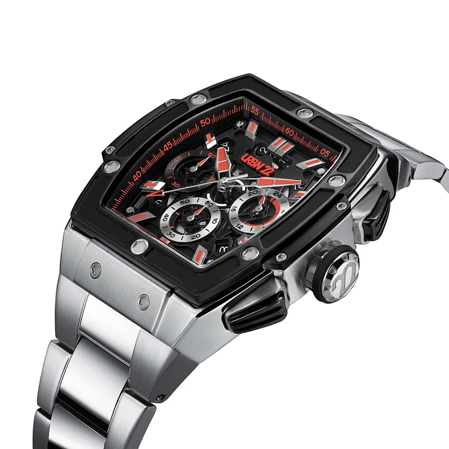 Japanese Mens Watch in Stainless Steel - Silver