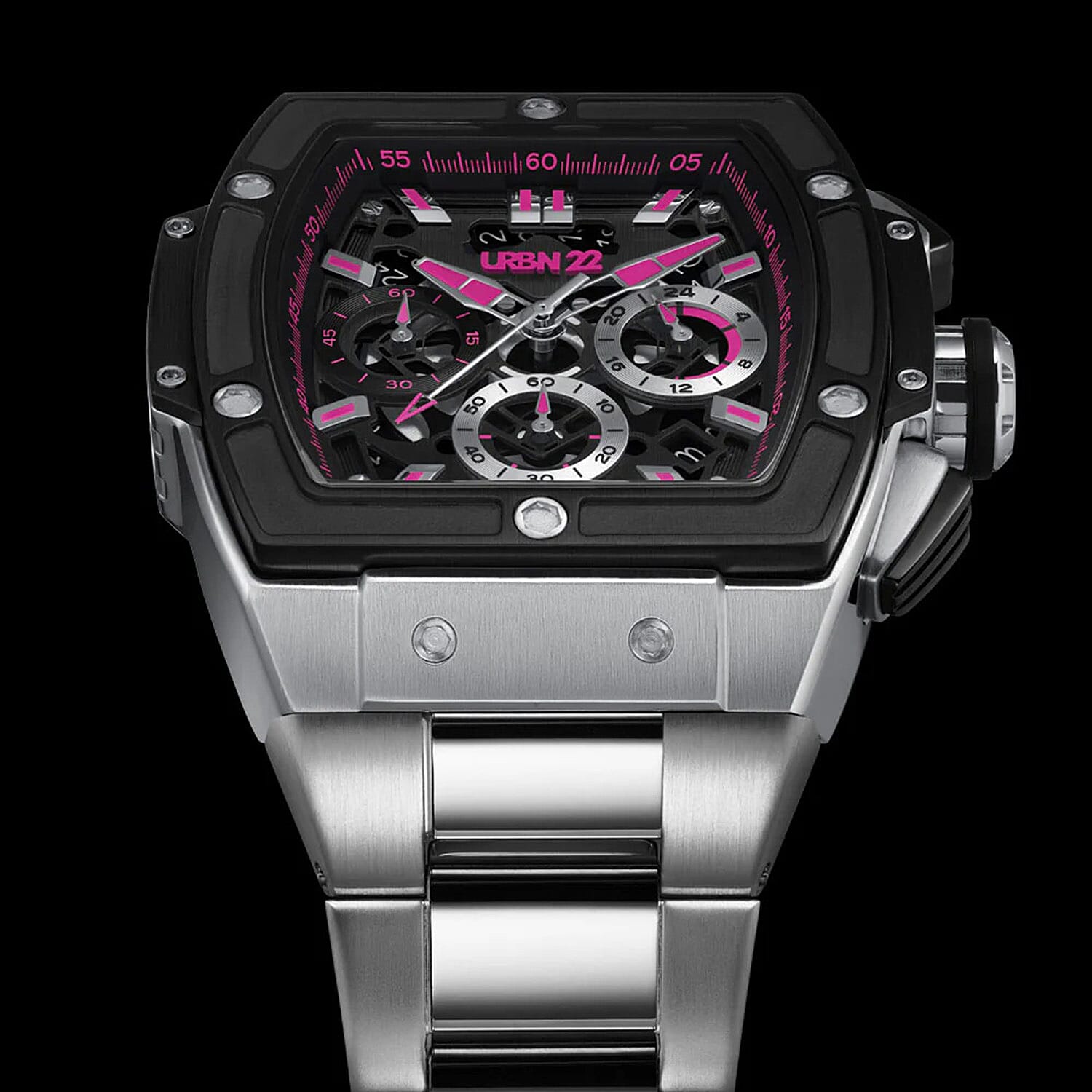 Japanese Mens Watch in Stainless Steel - Silver