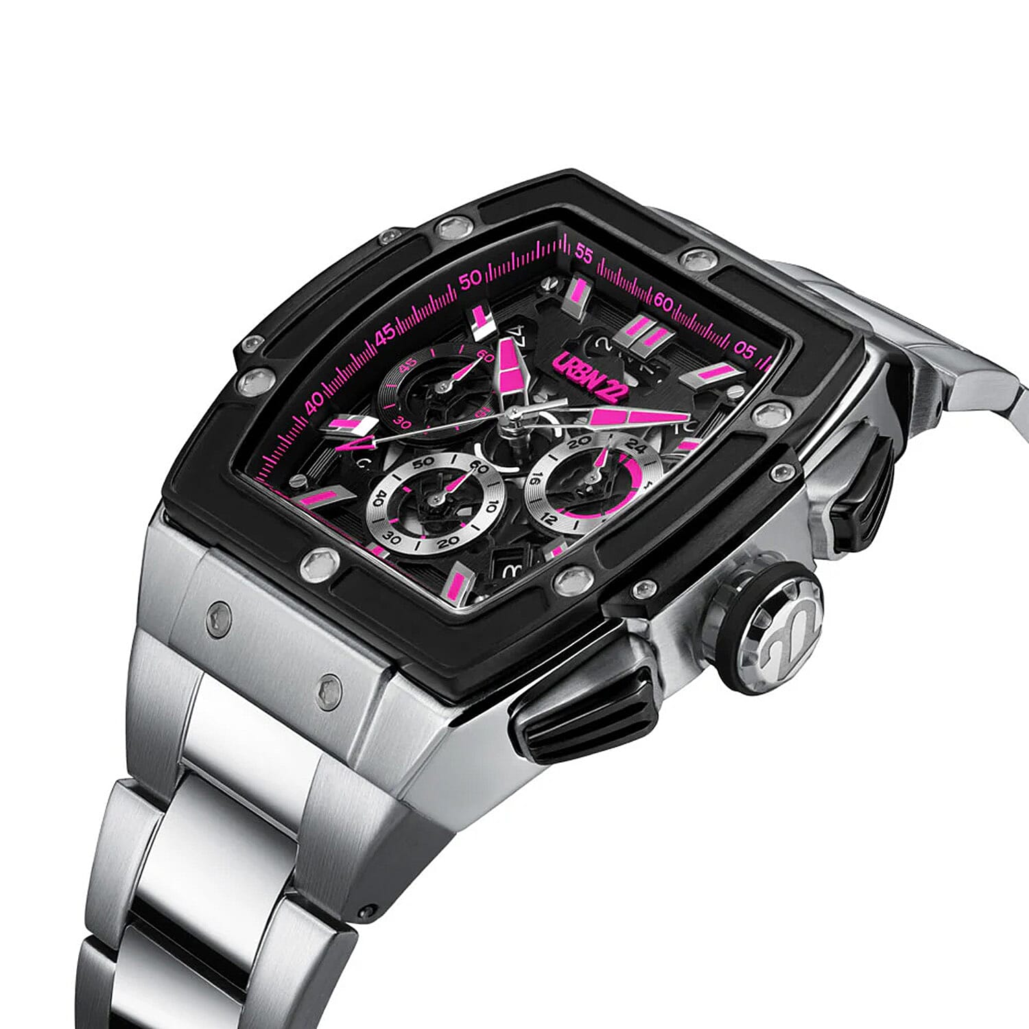 Japanese Mens Watch in Stainless Steel - Silver