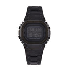 GENOA TIME V2 Japanese Movt. 5ATM Water Resistant Black Multifunctional LED Dial Watch with Stainless Steel Strap