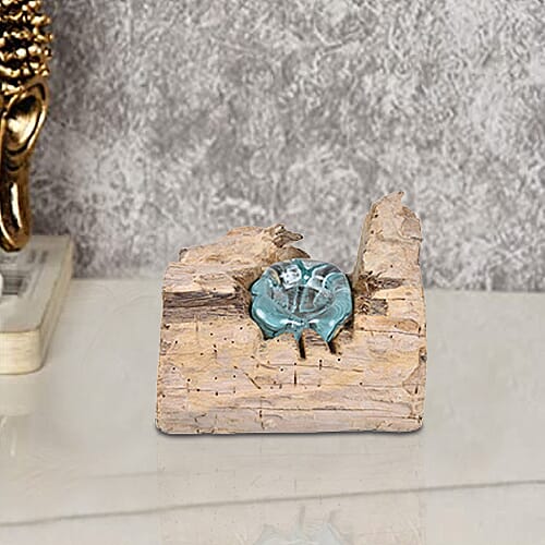 Jardin de Bali Gamal Wood and Glass Tealight Holder