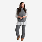 Women’s Knitted Wide-Leg Trousers with Soft Relaxed Fit for Everyday Comfort