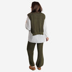 Women’s Knitted Wide-Leg Trousers with Soft Relaxed Fit for Everyday Comfort