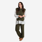 Women’s Knitted Wide-Leg Trousers with Soft Relaxed Fit for Everyday Comfort