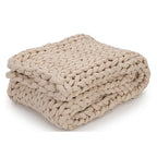 Knit Weighted Blanket (Queen Size) - Oatmeal