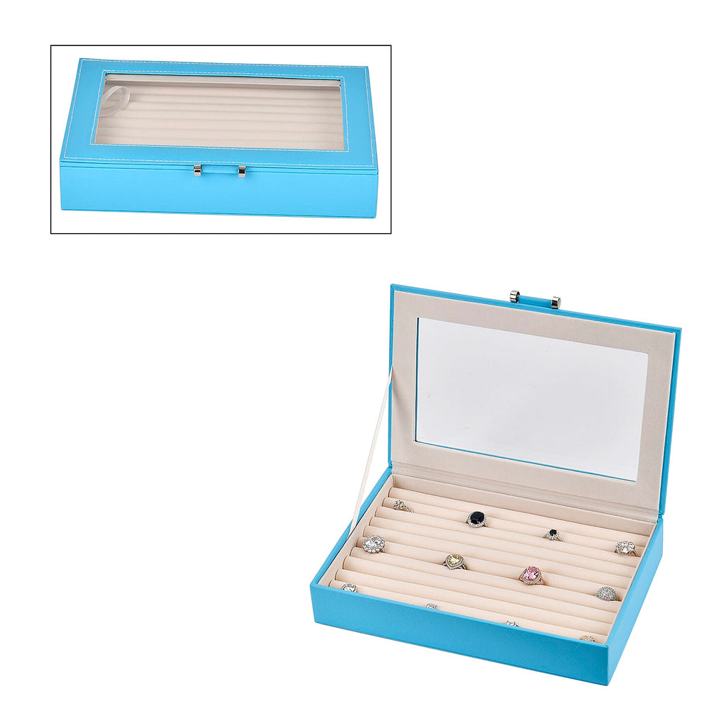 Jewellery Box (Size 26x17x5 ) - Turquoise Blue
