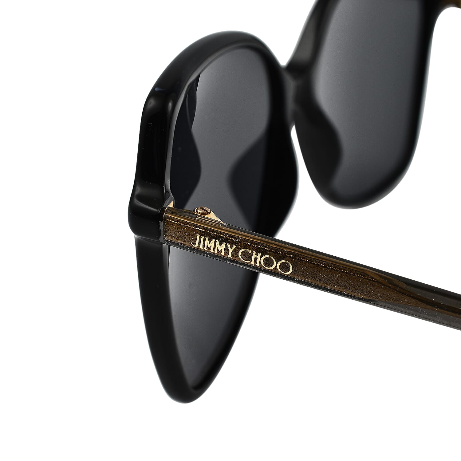 Limited Quantity Closeout Deal - Jimmy Choo Designer Sunglasses - Black and Gold