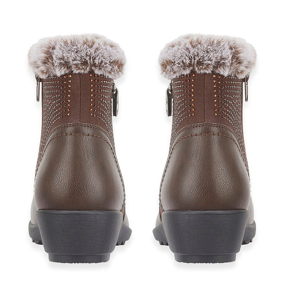 Jo - Joe Basil Ankle Boots With Side Zip Closure (Size 6) - Brown