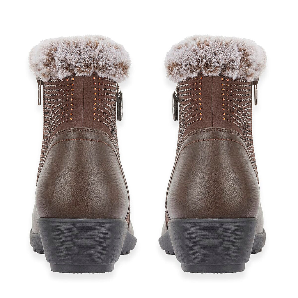 Jo - Joe Basil Ankle Boots With Side Zip Closure (Size 6) - Brown