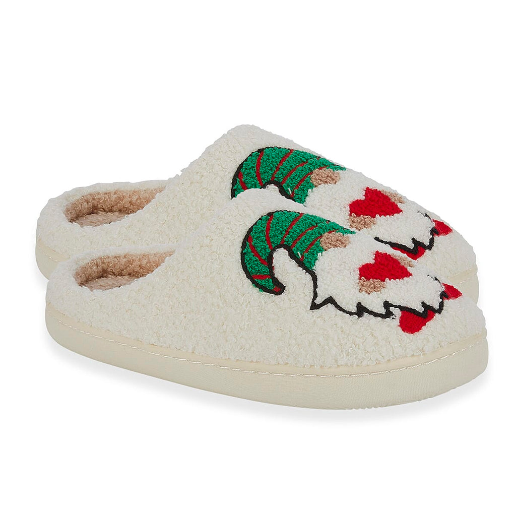 Jo - Joe Design Christmas Gonk Design Fluffy Mule (Size 5) - Cream