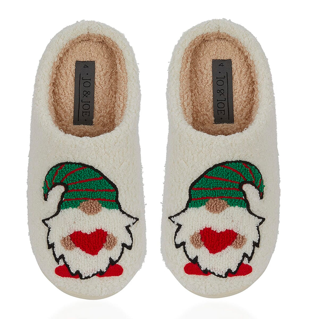Jo - Joe Design Christmas Gonk Design Fluffy Mule (Size 5) - Cream