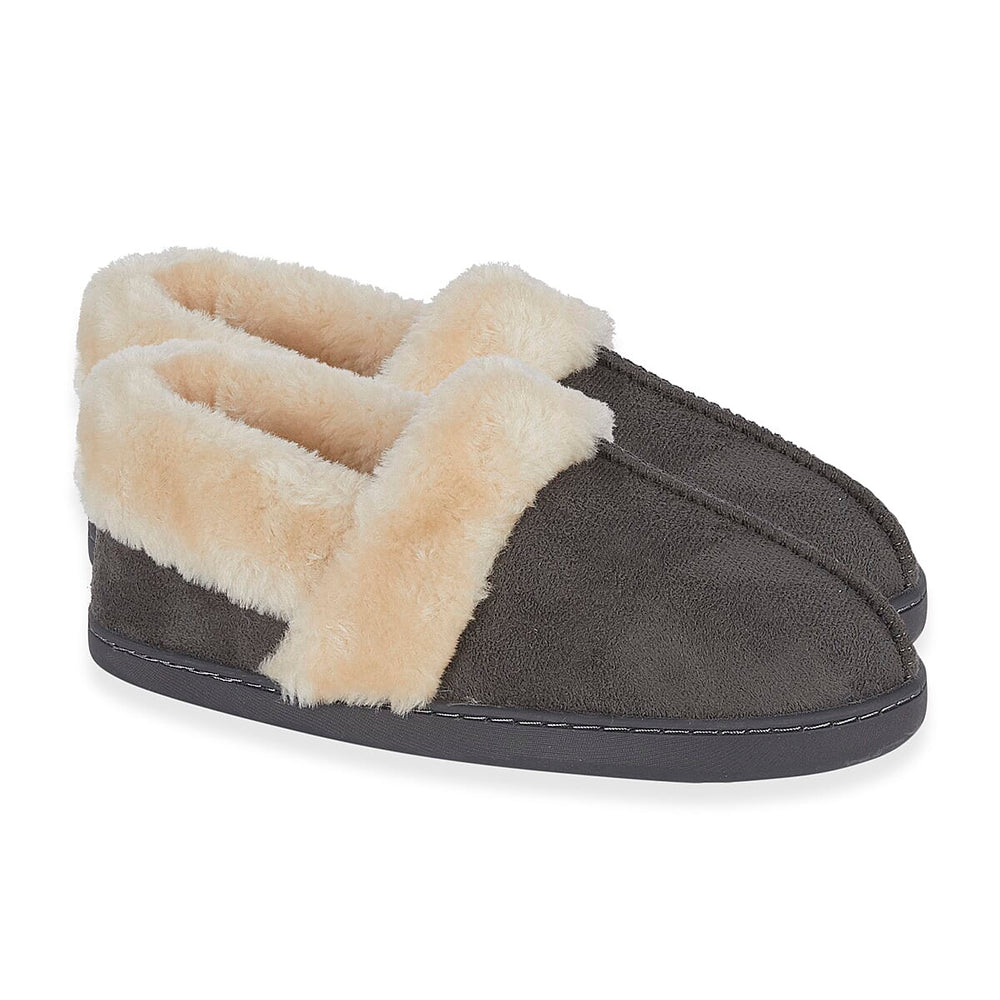 Jo - Joe Edale Faux Suede Slip-On With Sherpa Fur Lining (Size 4) - Grey