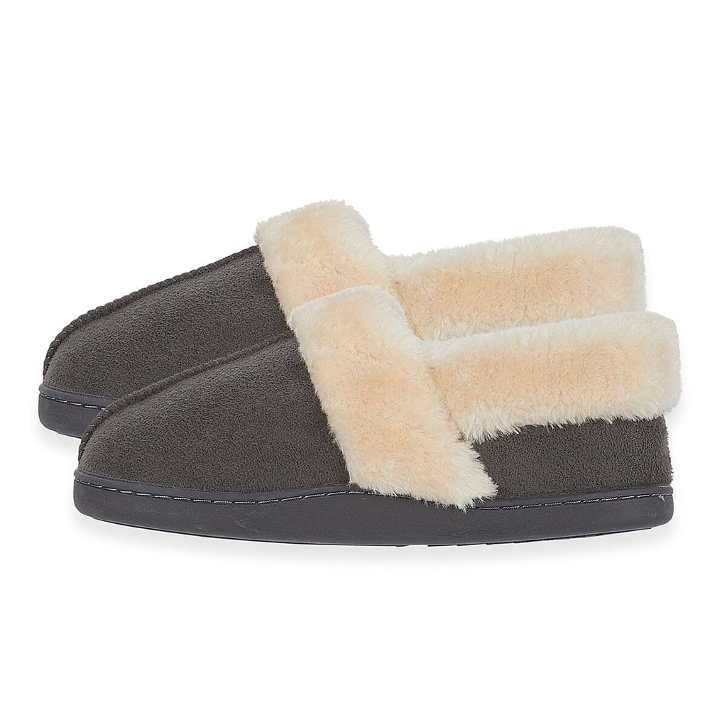 Jo - Joe Edale Faux Suede Slip-On With Sherpa Fur Lining (Size 4) - Grey