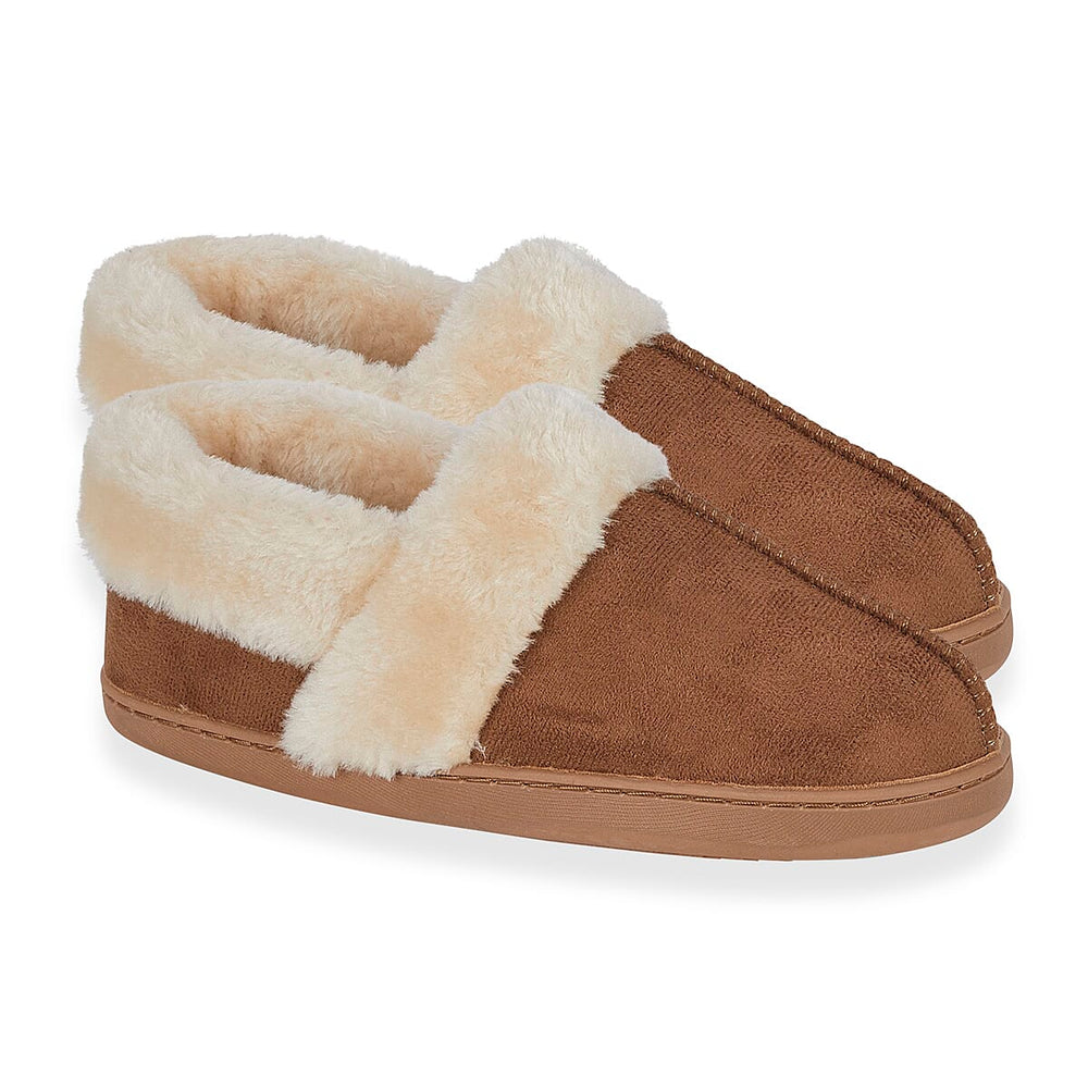 Jo - Joe Edale Faux Suede Slip-On With Sherpa Fur Lining (Size 5) - Cognac