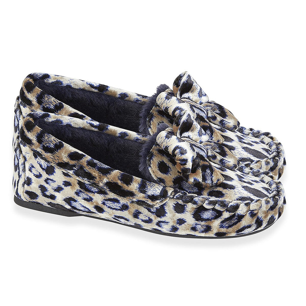 Jo - Joe Eliza Moccasin Slipper With Bow (Size 5) - Navy