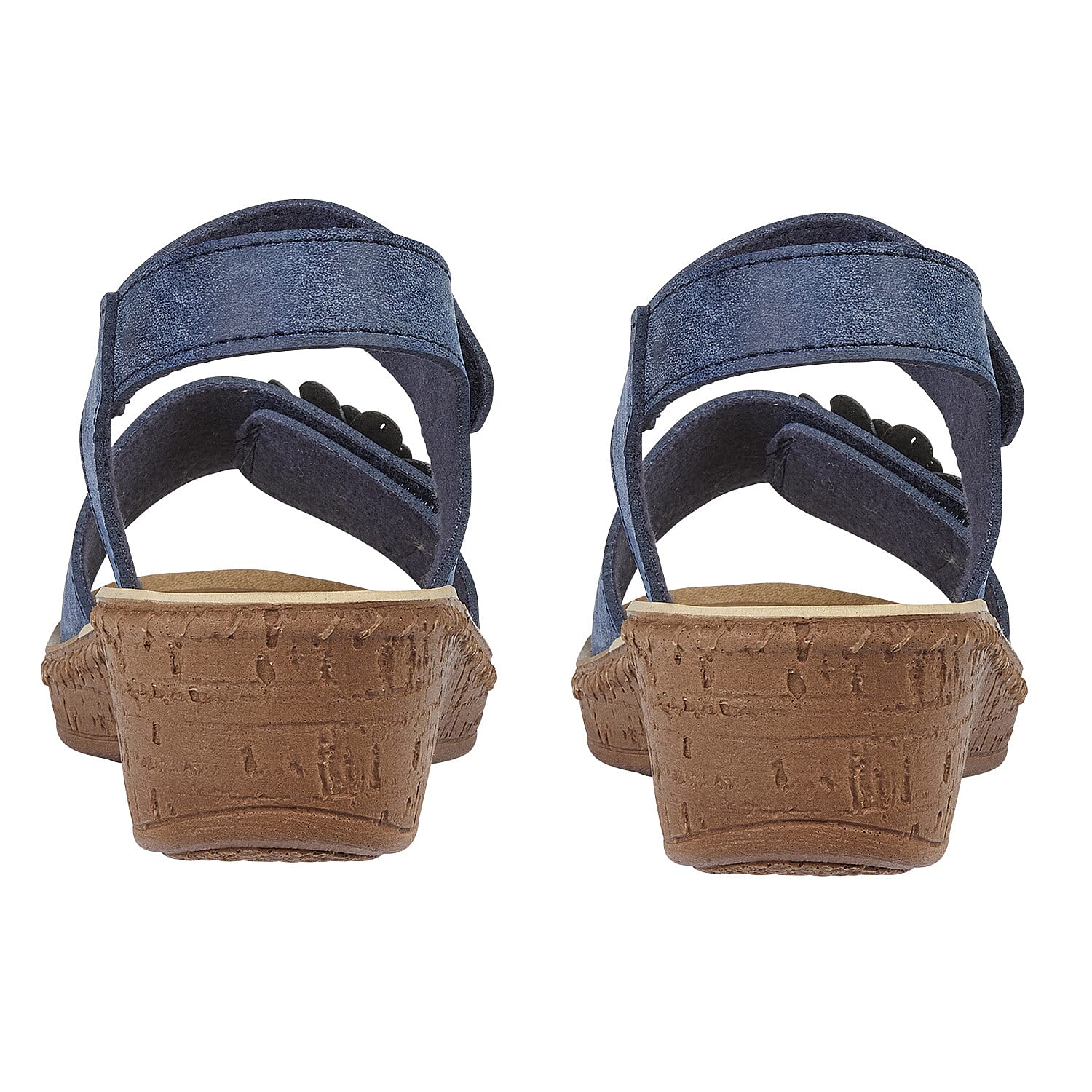 Jo & Joe HIBISCUS Lightweight Touch and Close Fastening Sandal (Size 3) - Navy