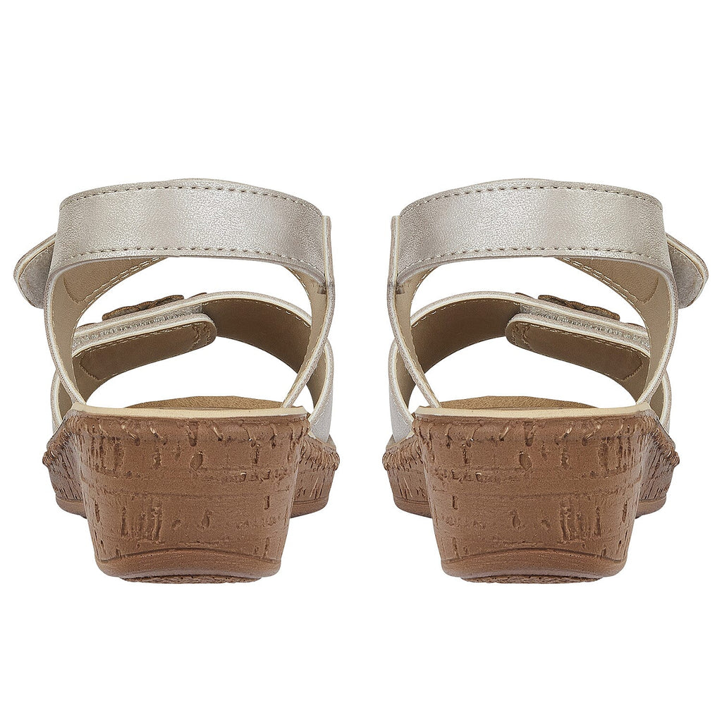 Jo & Joe HIBISCUS Lightweight Touch and Close Fastening Sandal (Size 6) - Taupe