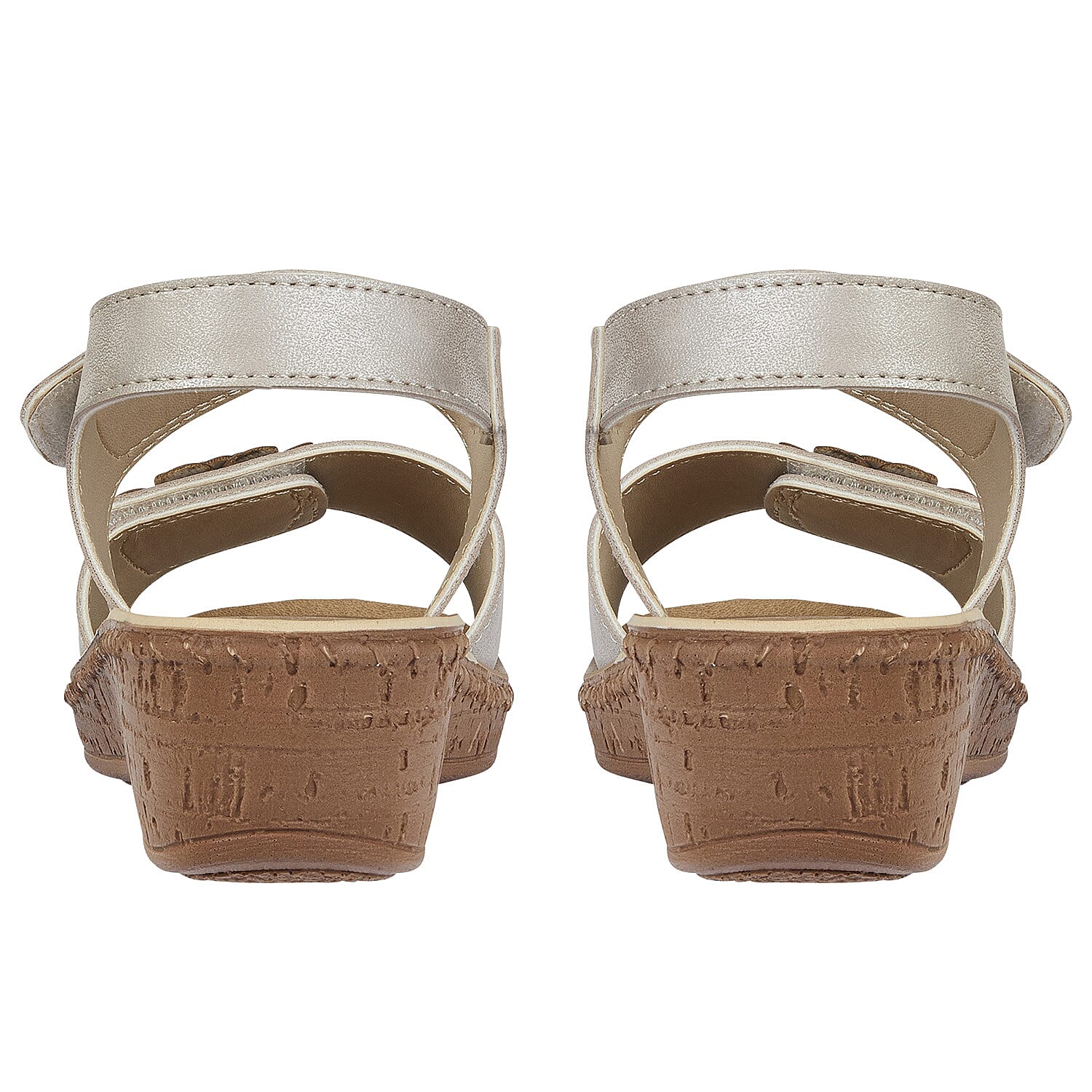 Jo & Joe HIBISCUS Lightweight Touch and Close Fastening Sandal (Size 6) - Taupe
