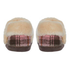 Jo - Joe Heritage Cosy Check Mule With Faux Fur Trim (Size 3) - Blush