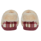 Jo - Joe Heritage Cosy Check Mule With Faux Fur Trim (Size 7) - Cherry