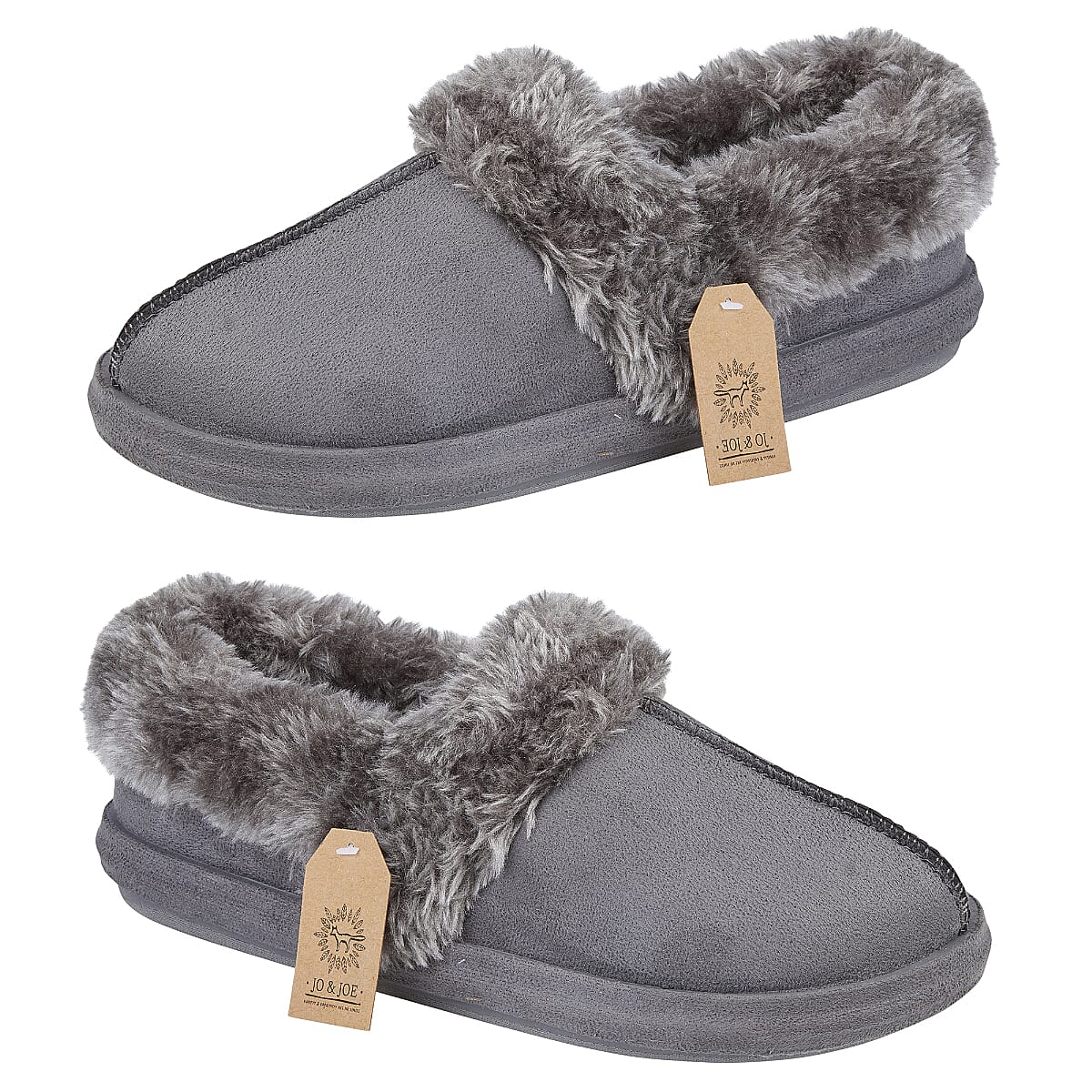 Jo & Joe Ladies Slipper (Size 4) - Charcoal