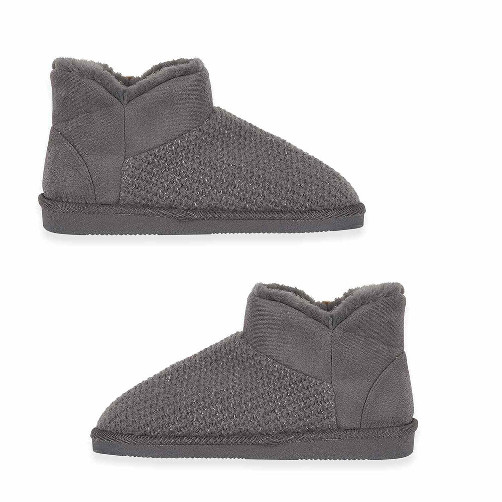 Jo & Joe Ladies Fur Lined Shoes (Size 4) - Charcoal