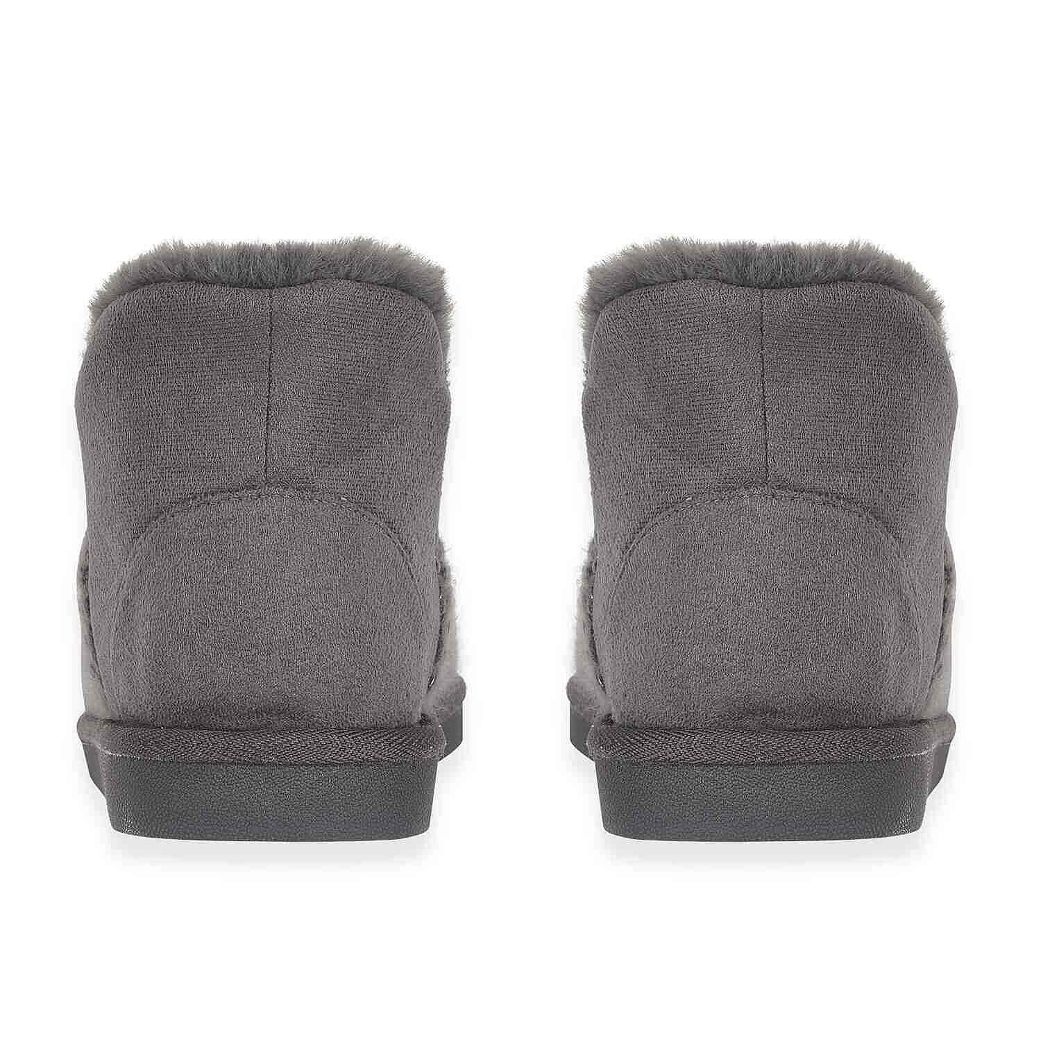 Jo & Joe Ladies Fur Lined Shoes (Size 5) - Charcoal