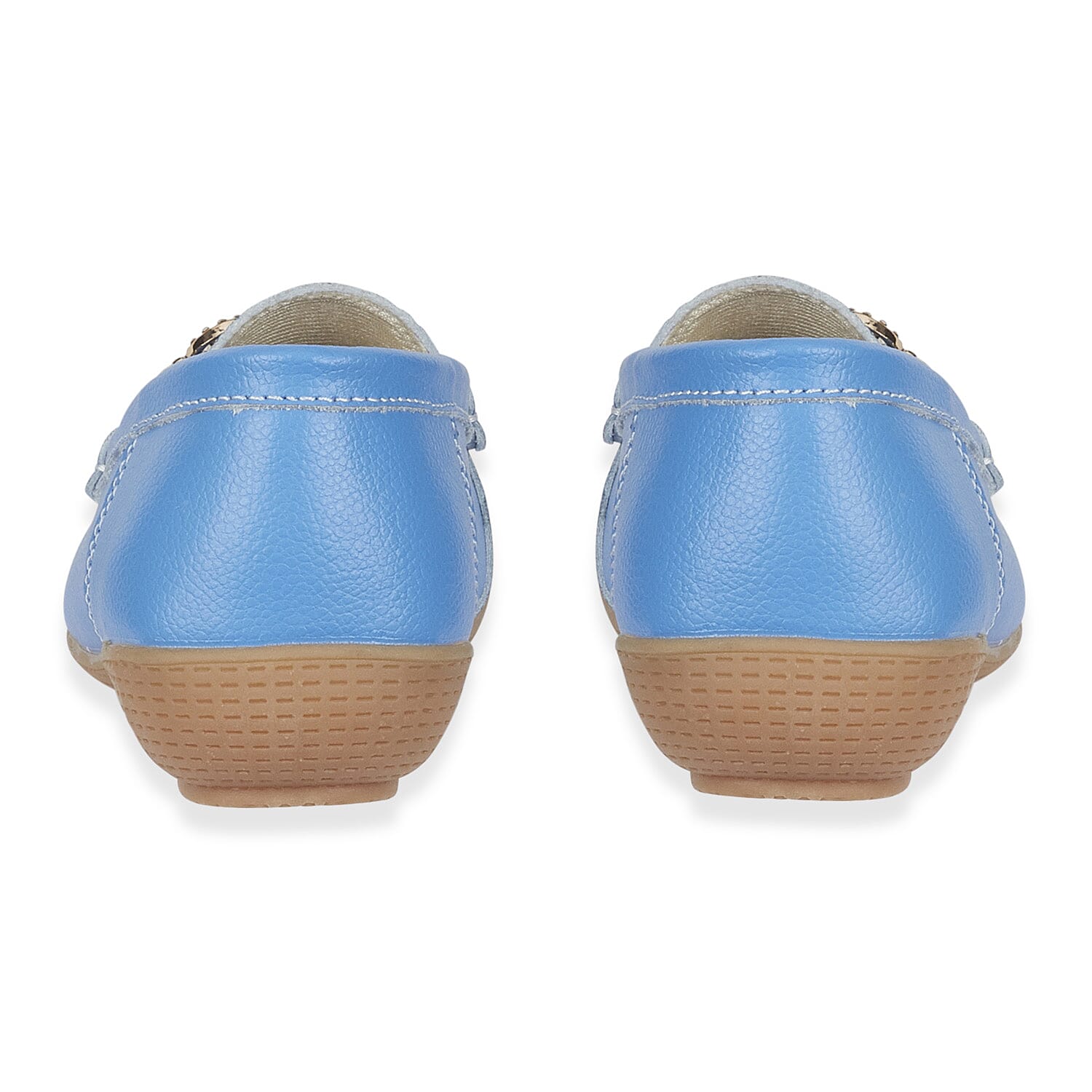 Jo - Joe Ladies Kasbah Leather Loafer with Diamante Trim (Size 7) - Azure Blue