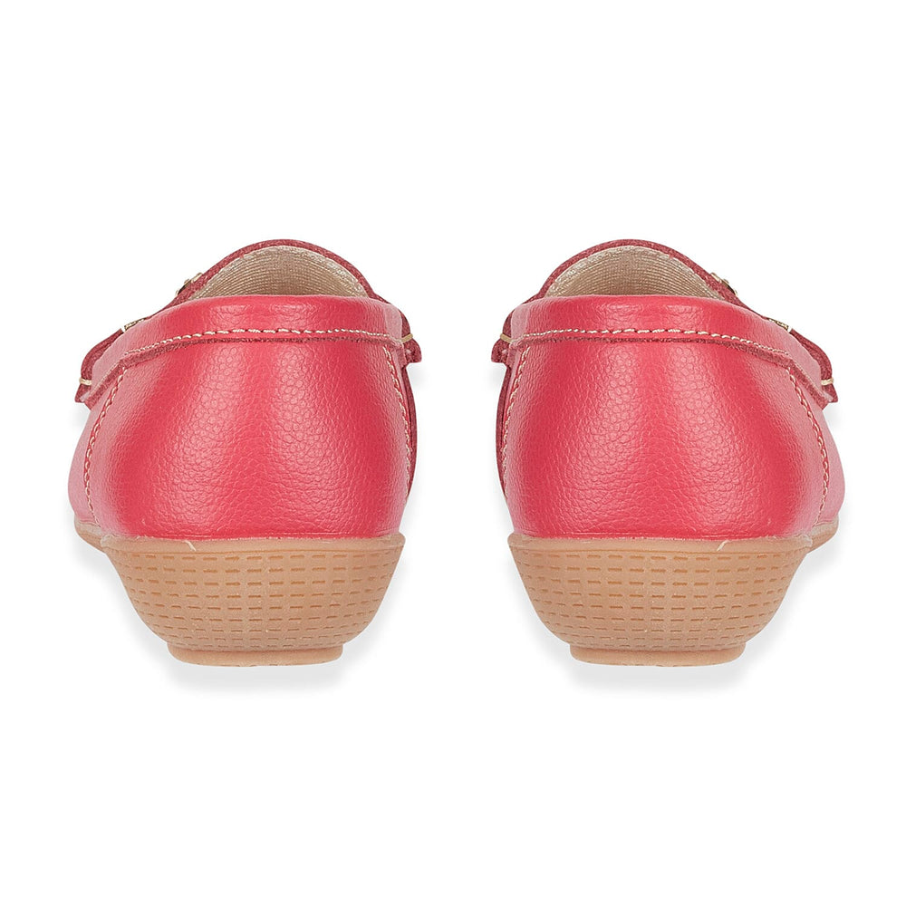 Jo - Joe Ladies Kasbah Leather Loafer with Diamante Trim (Size 8) - Watermelon