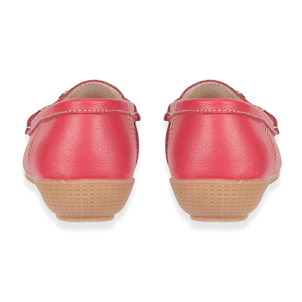 Jo - Joe Ladies Kasbah Leather Loafer with Diamante Trim (Size 8) - Watermelon