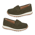 Jo - Joe Ladies Lima Genuine Suede Loafer With Chunky Cushioning Sole (Size 6) - Olive