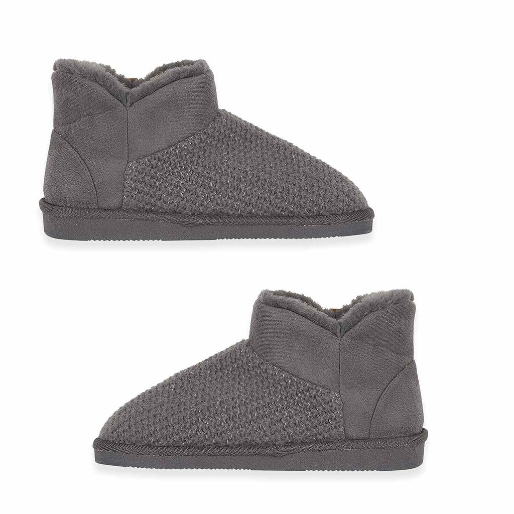 Jo & Joe Ladies Fur Lined Shoes (Size 4) - Charcoal