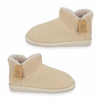 Jo & Joe Ladies Fur Lined Shoe  (Size 7) - Cream