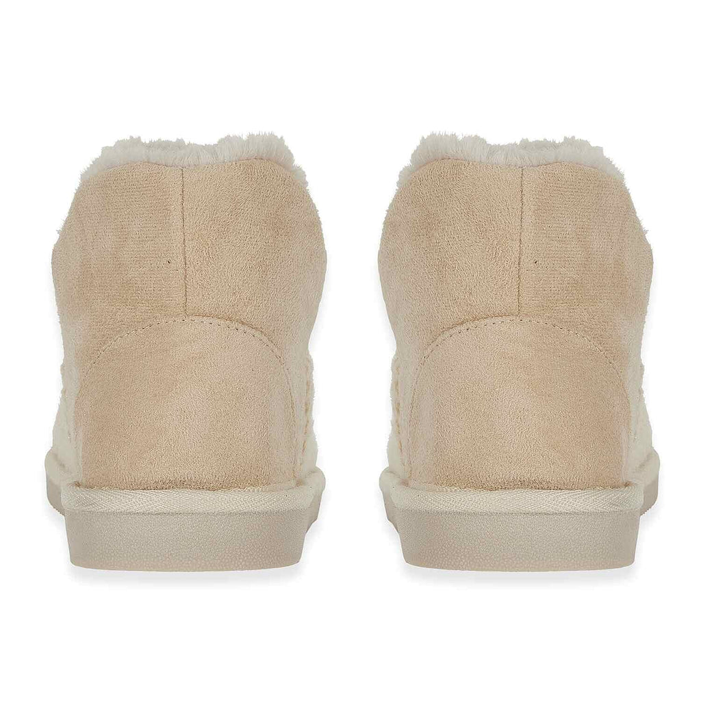 Jo & Joe Ladies Fur Lined Shoe  (Size 7) - Cream