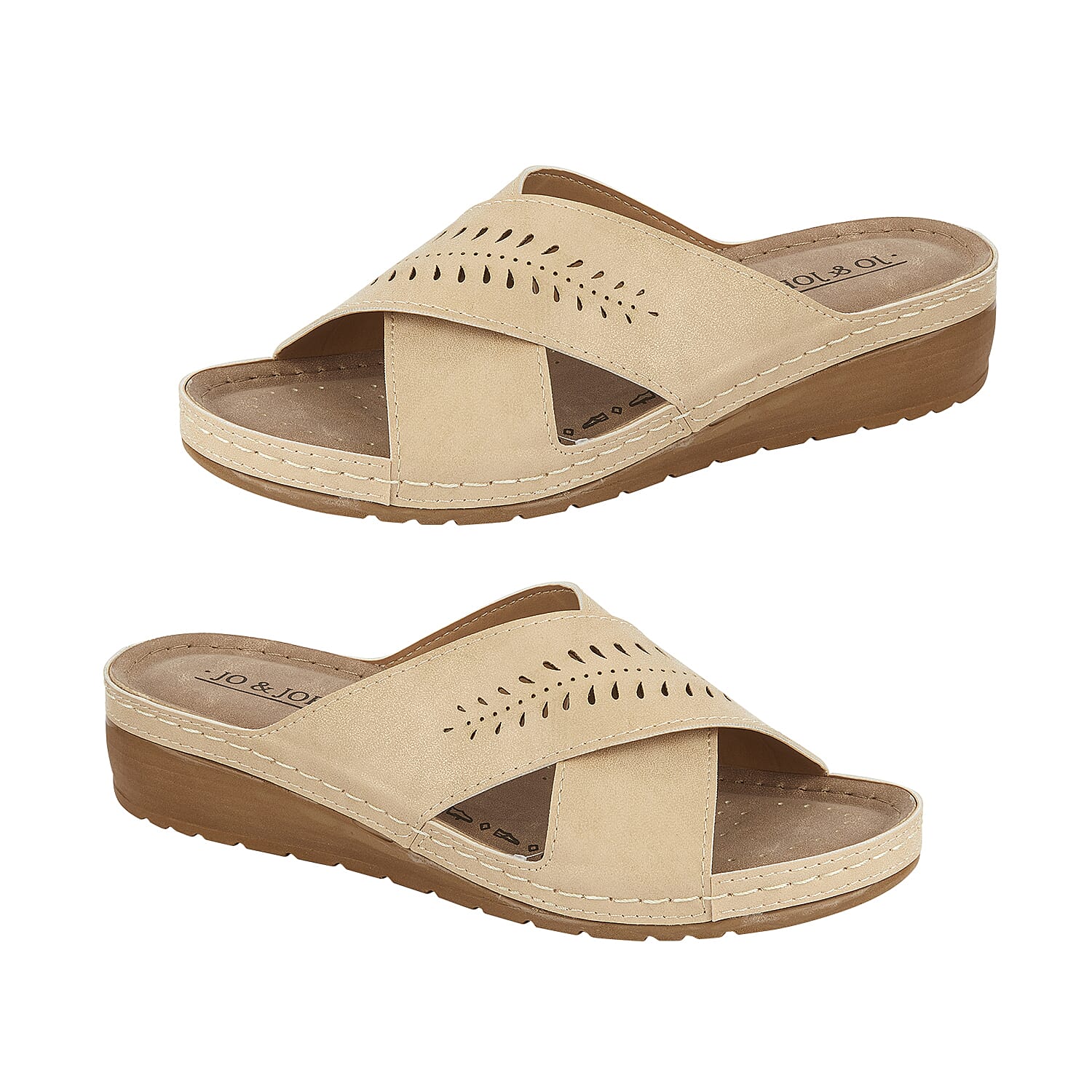 Jo & Joe SARDINIA Lightweight Wedge Mule Ladies Sandal (Size 5) - Gold