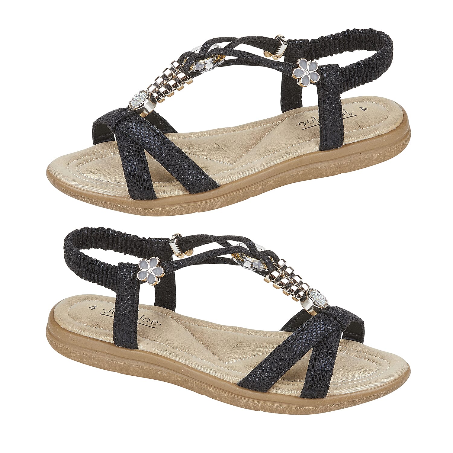 Jo & Joe Ladies Sandal (Size 6) - Black