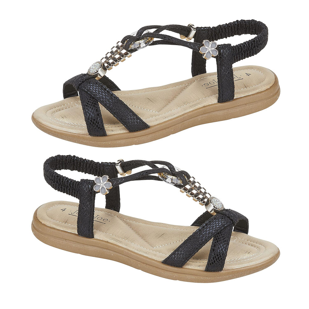 Jo & Joe Ladies Sandal (Size 7) - Black