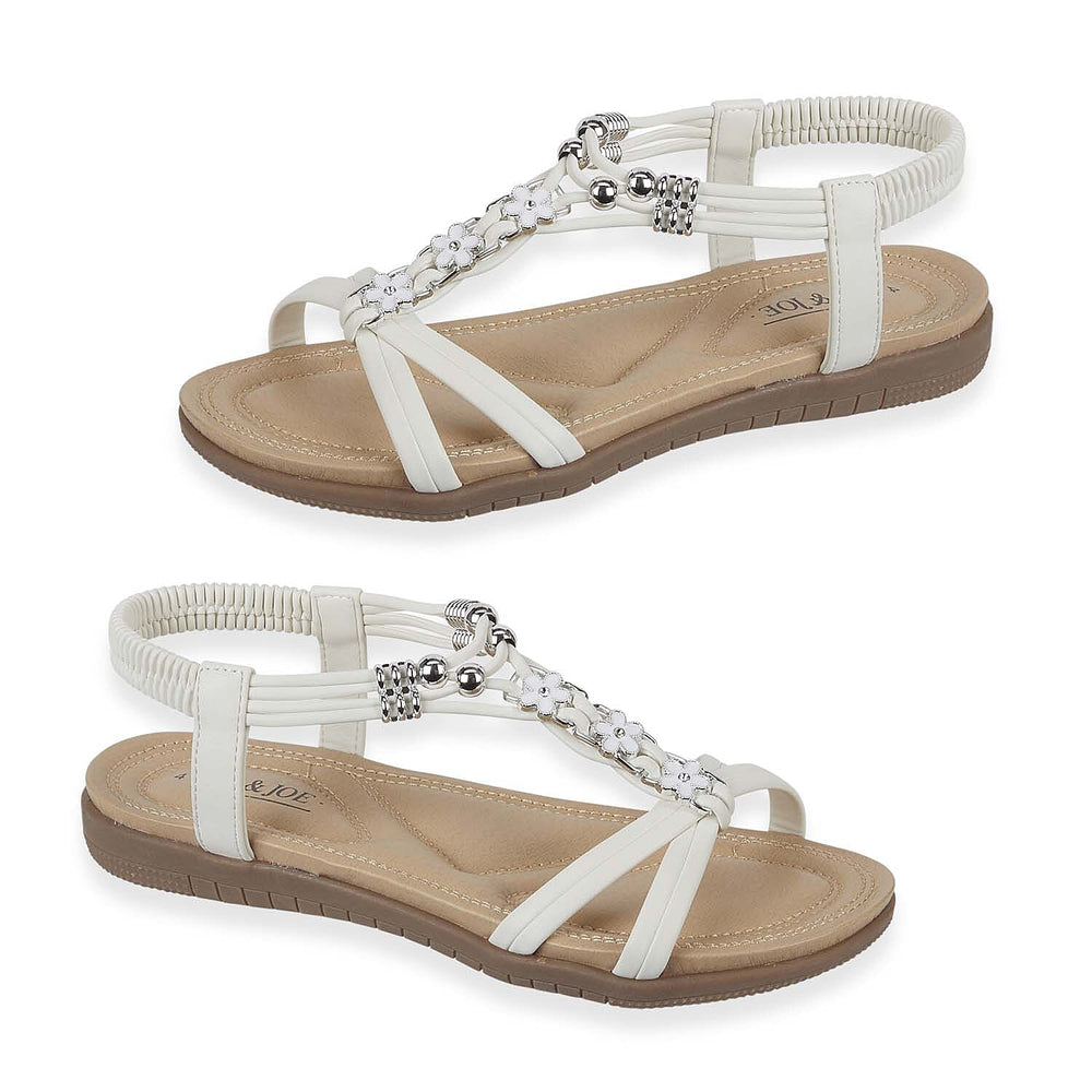 Jo & Joe Ladies Sandal (Size - 8) - White