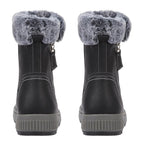 Jo - Joe Ladies Jade Fur Collar Ankle Boots (Size 4) - Black