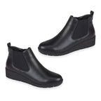 Jo - Joe Ladies BRAZIL Wedge Ankle Boots (Size 4) - Black