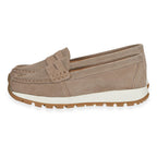 Jo - Joe Ladies Lima Genuine Suede Loafer With Chunky Cushioning Sole (Size 4) - Latte