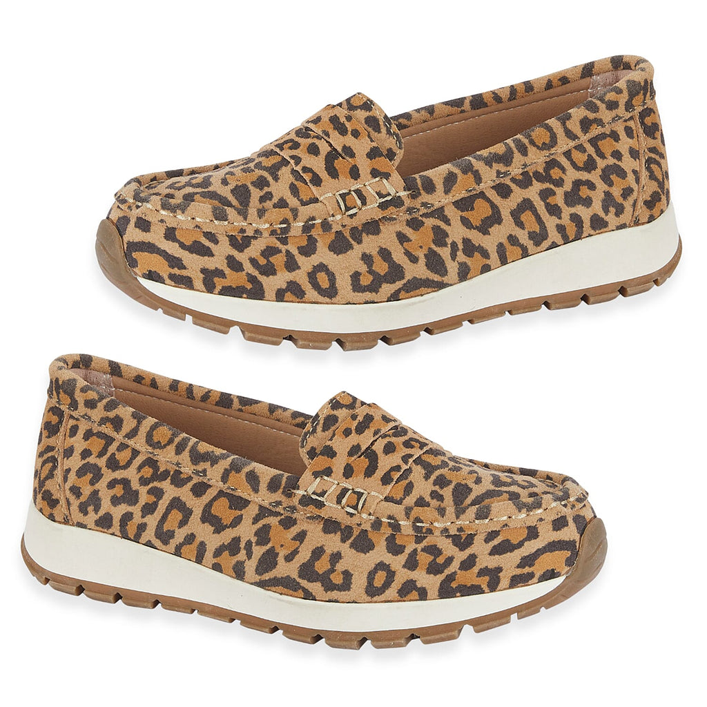 Jo - Joe Ladies Lima Genuine Suede Loafer With Chunky Cushioning Sole (Size 4) - Leopard