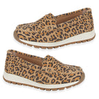 Jo - Joe Ladies Lima Genuine Suede Loafer With Chunky Cushioning Sole (Size 4) - Leopard