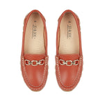 Jo & Joe Ladies IPANEMA Smooth Leather Wedge Loafer (Size 4) - Orange