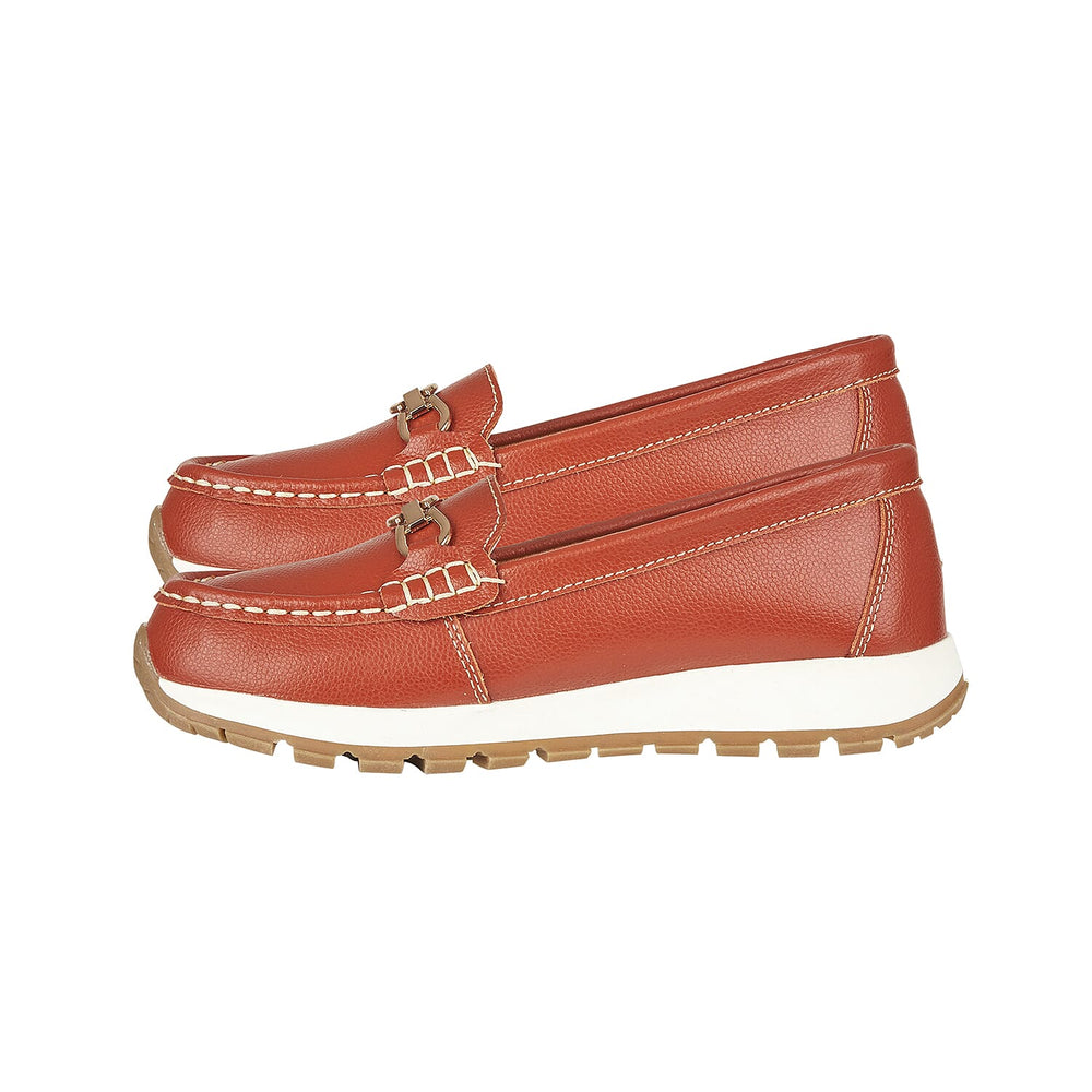 Jo & Joe Ladies IPANEMA Smooth Leather Wedge Loafer (Size 4) - Orange