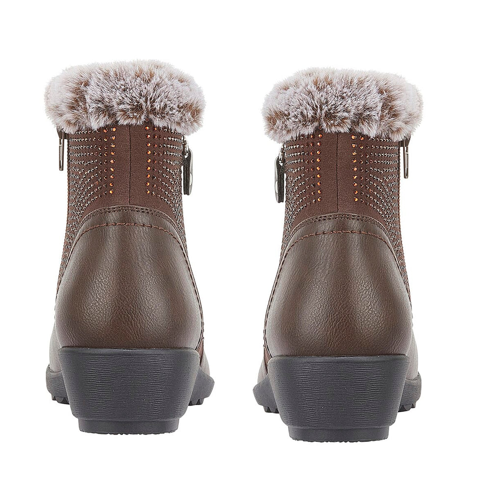 Jo - Joe Basil Ankle Boots With Side Zip Closure (Size 6) - Brown
