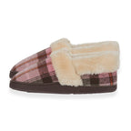 Jo - Joe Heritage Cosy Check Mule With Faux Fur Trim (Size 3) - Blush
