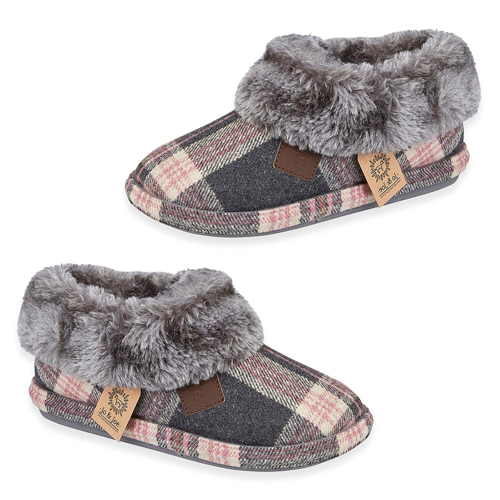 Jo & Joe Ladies Slipper (Size 3) - PEBBLE